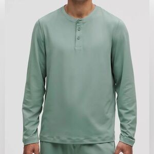 Lululemon Men’s Large Sage Soft Jersey Long Sleeve Henley